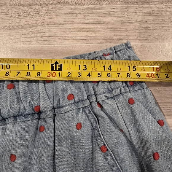 New Matilda Jane Enchanted Garden Cameron Chambray Dobby Tassle Tie Shorts Small - Picture 9 of 12